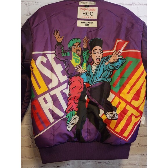 Headgear Classics Bomber Jacket Mens XS Colorblock Kid 'N Play House Party 1990s - Picture 7 of 11